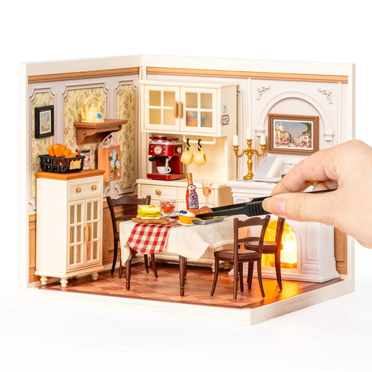 Robotime Warm Dining Room DIY Miniature House Kit — main view