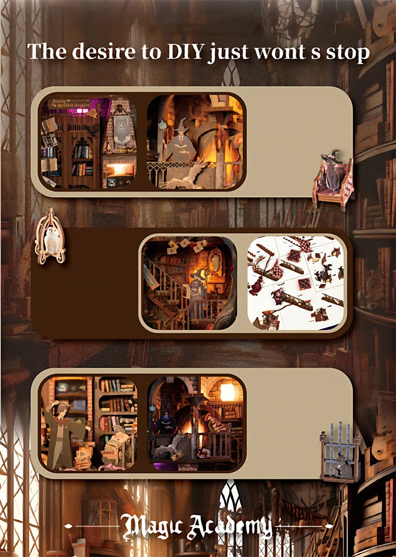 Magic Library DIY Miniature House Kit — main view