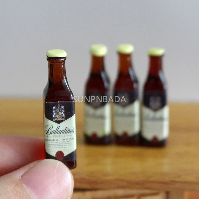 Scale Wine Whisky Bottle Bjd DIY Miniature House Kit — scene view