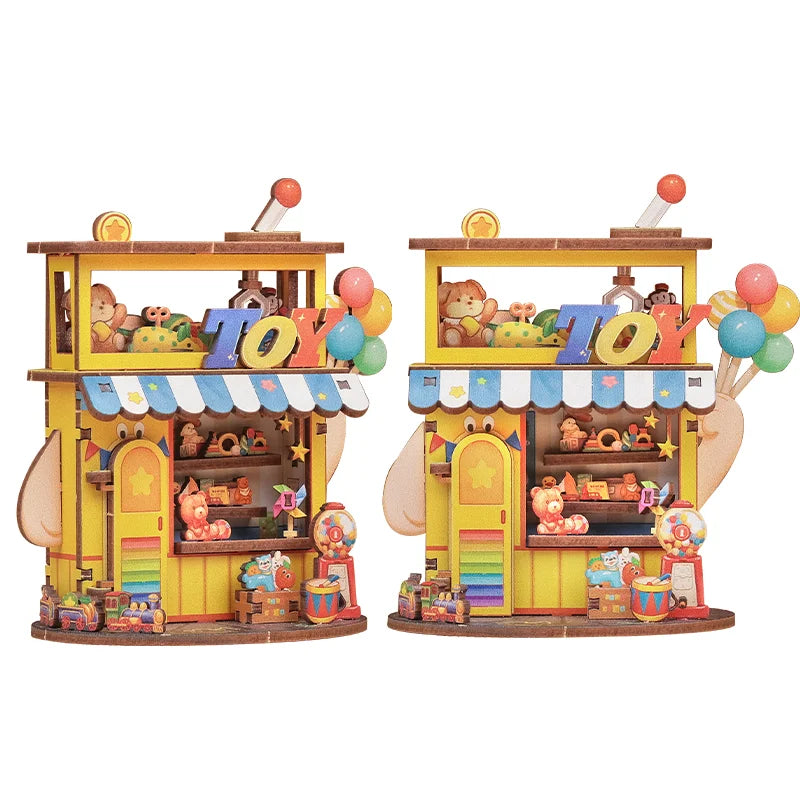 Toy Store DIY Miniature House Kit — box and pieces