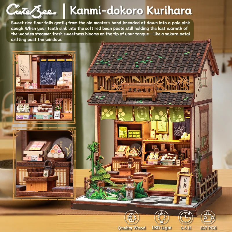 Japanese DIY Book Nook Kit — detalied side view