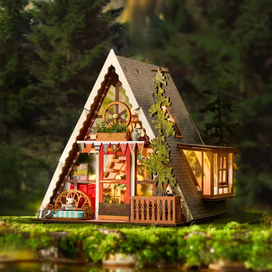 Rolife A-Frame Cabin DIY Miniature House Kit — main view