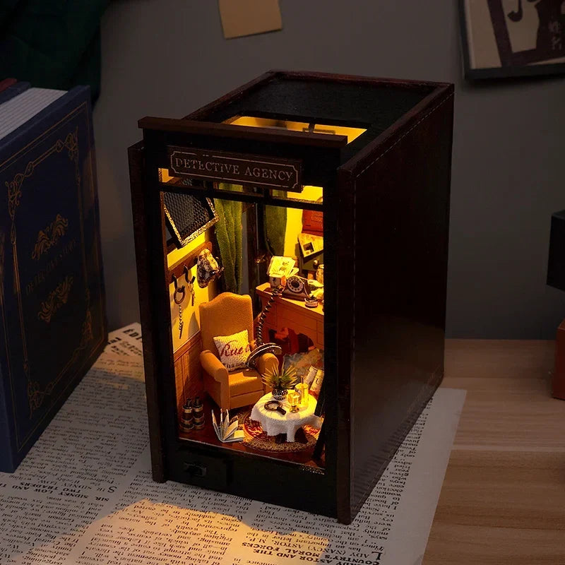 Great Detective Diary DIY Book Nook Kit — angled close-up