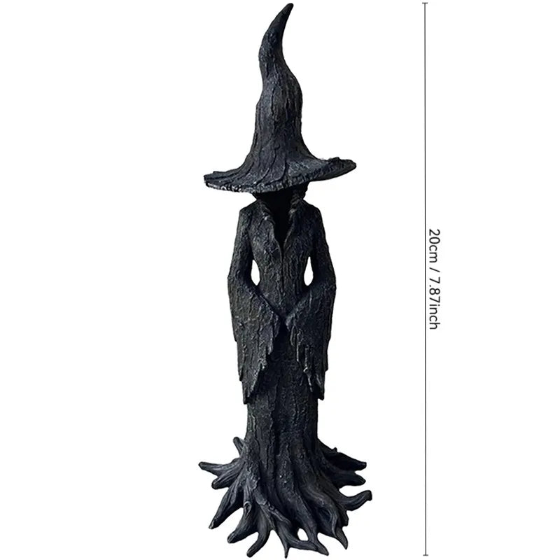 Gothic Witch Resin Statue — main view