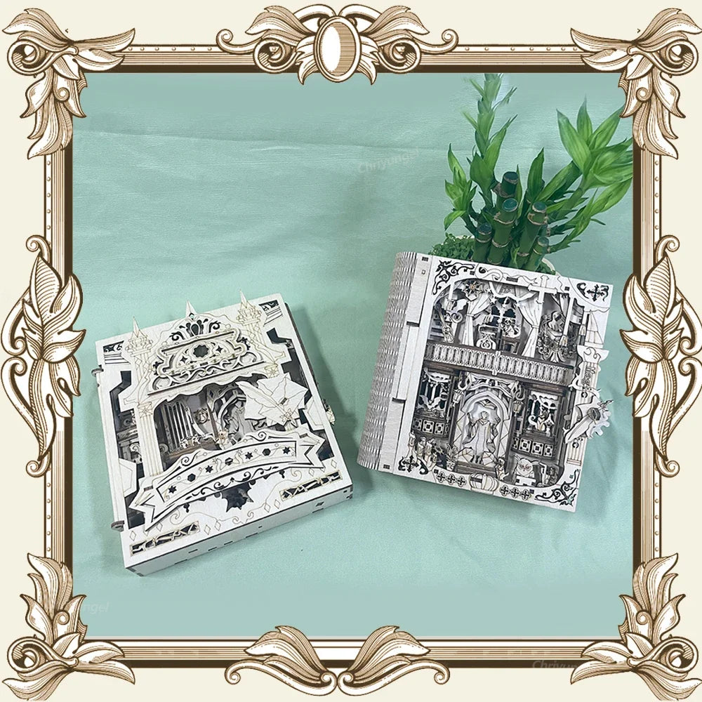 Book of Secrets DIY Miniature House Kit — angled close-up