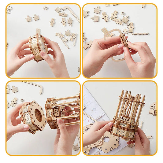 Ferris Wheel 3D Wooden Puzzle — detalied side view