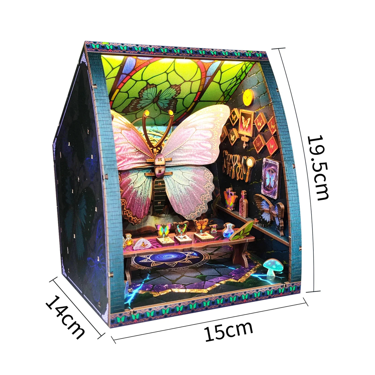 Butterfly Room DIY Miniature House Kit — scene view