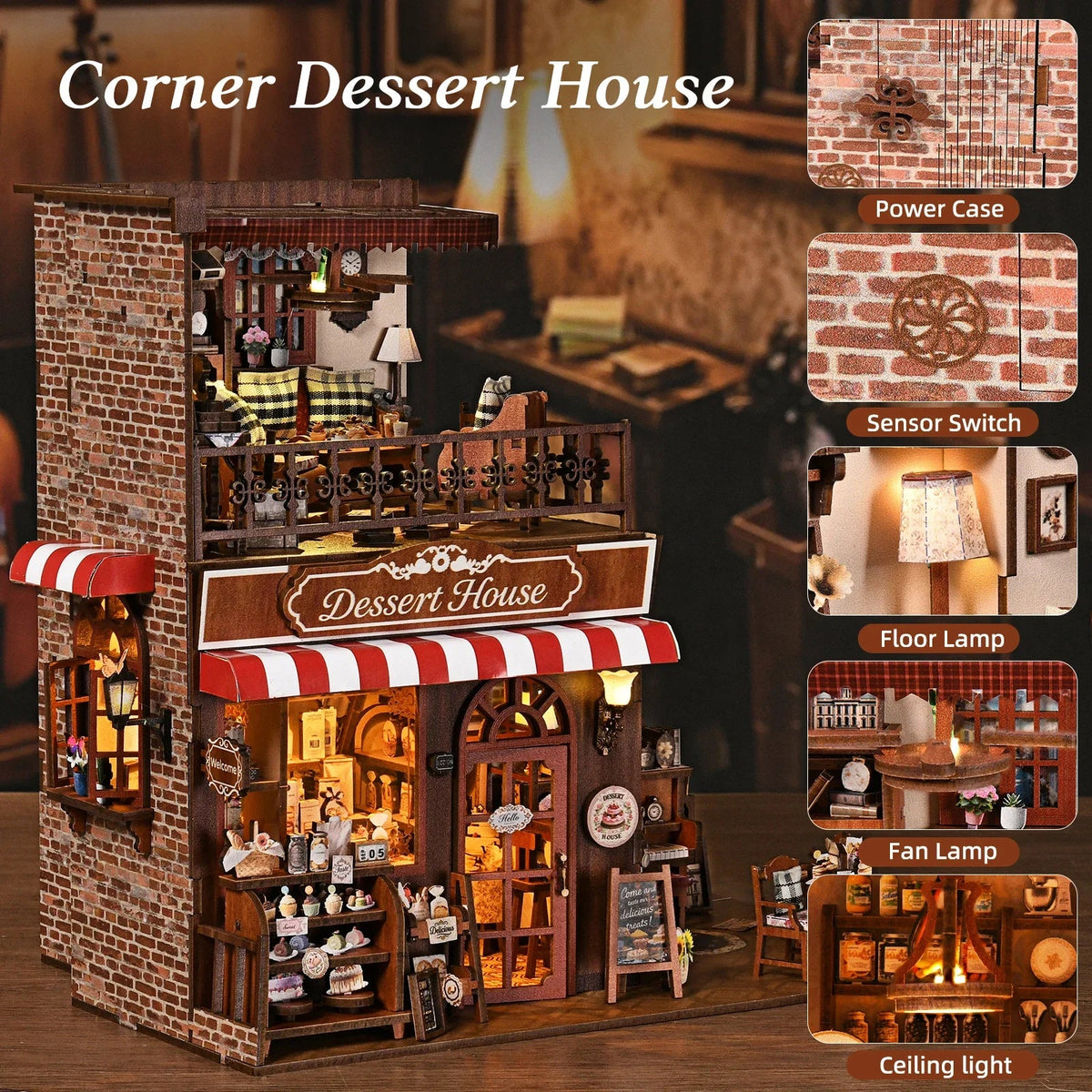 Cute Cake Shop DIY Book Nook Kit — front angle