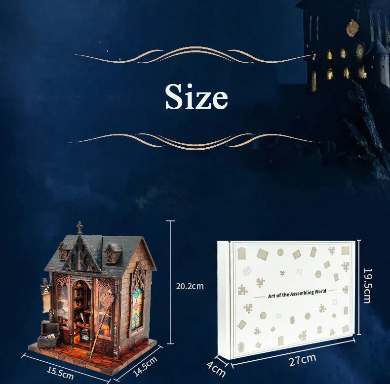Magic Villa DIY Miniature House Kit — detalied side view