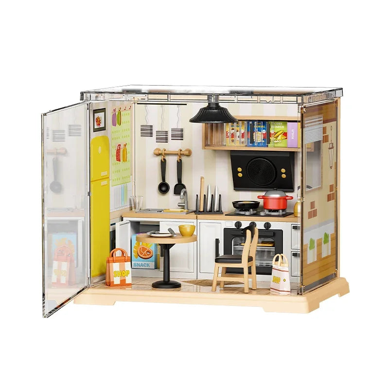Store Bedroom Kitchen DIY Miniature House Kit — angled close-up