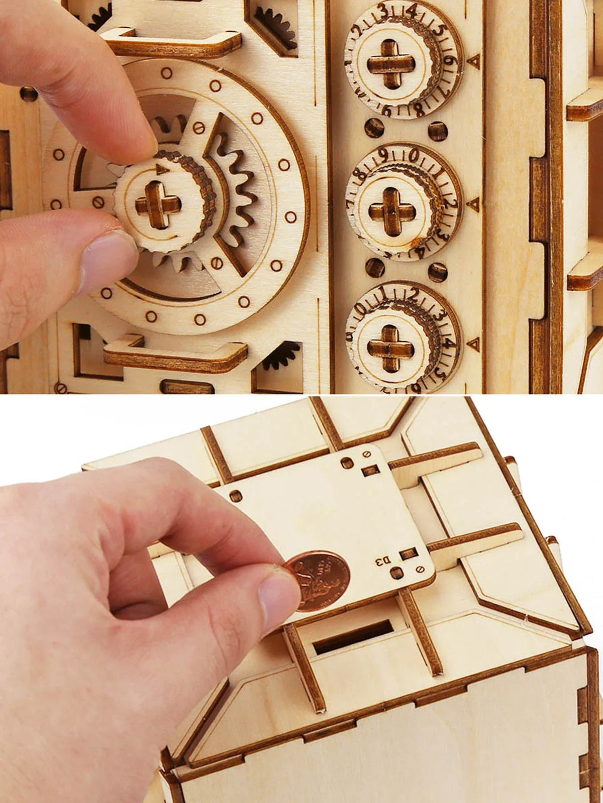 Locker Puzzle Box DIY 3D Wooden Puzzle Kit — scene view