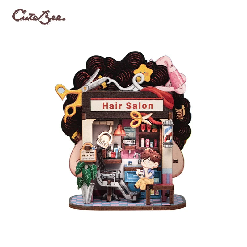 Hair Solan DIY Miniature House Kit — front angle