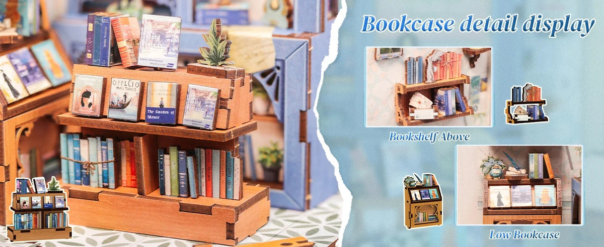 Cutebee 3D Bookstore Desk DIY Book Nook Kit — main view