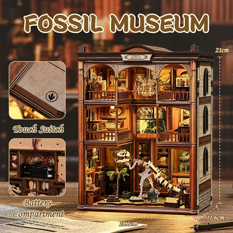 Fossil Museum DIY Book Nook Kit — scene view