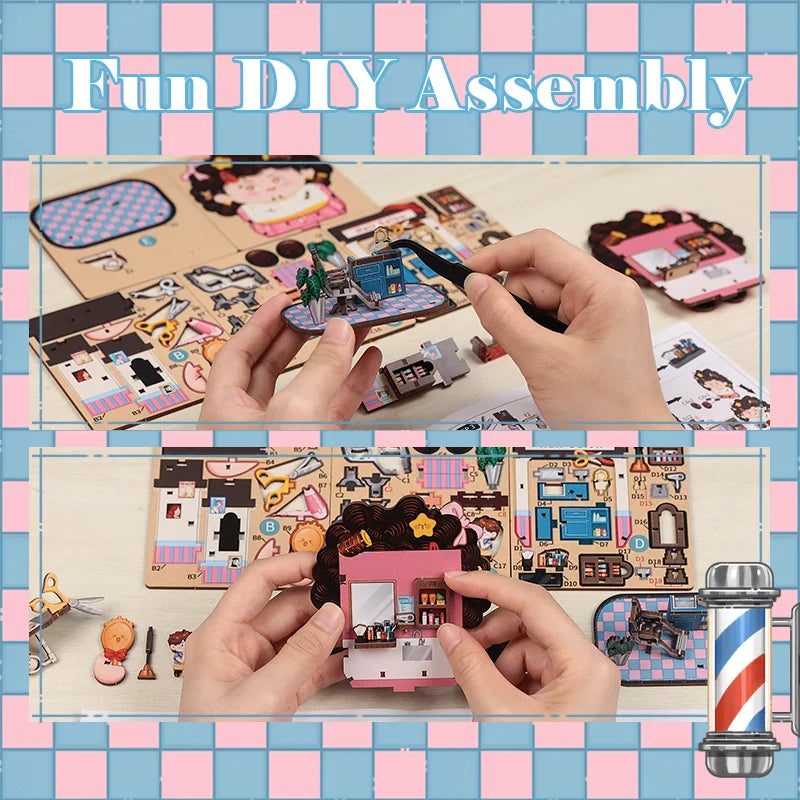 Hair Solan DIY Miniature House Kit — scene view