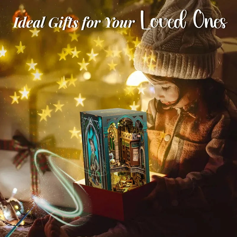 Darkness Common Room DIY Book Nook Kit — angled close-up