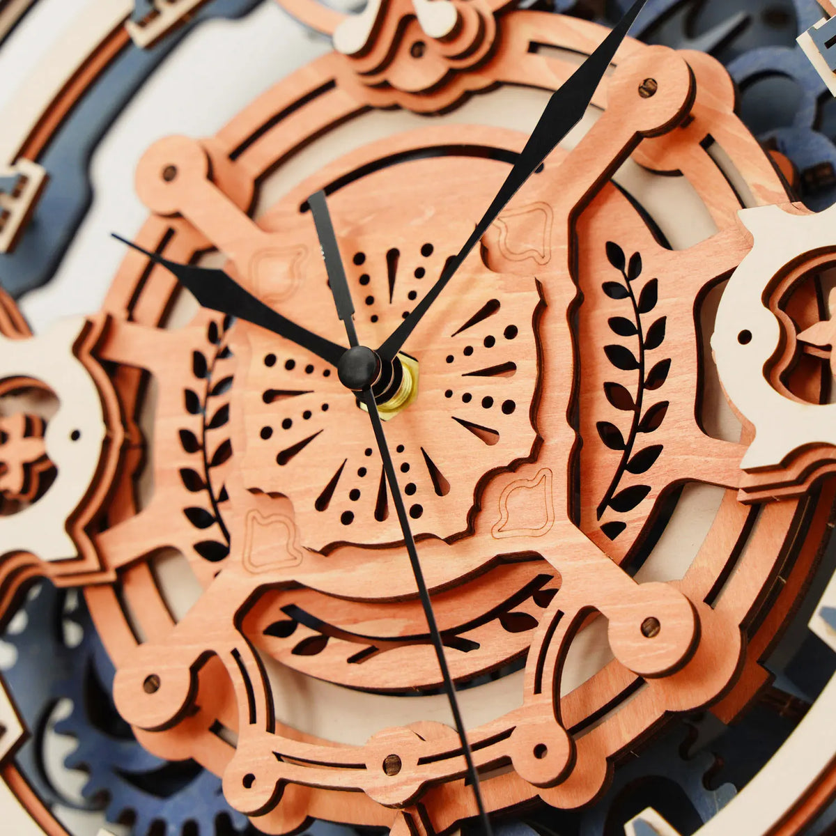 Robotime LC701 Wall Clock Kit – DIY Mechanical Design — open display view