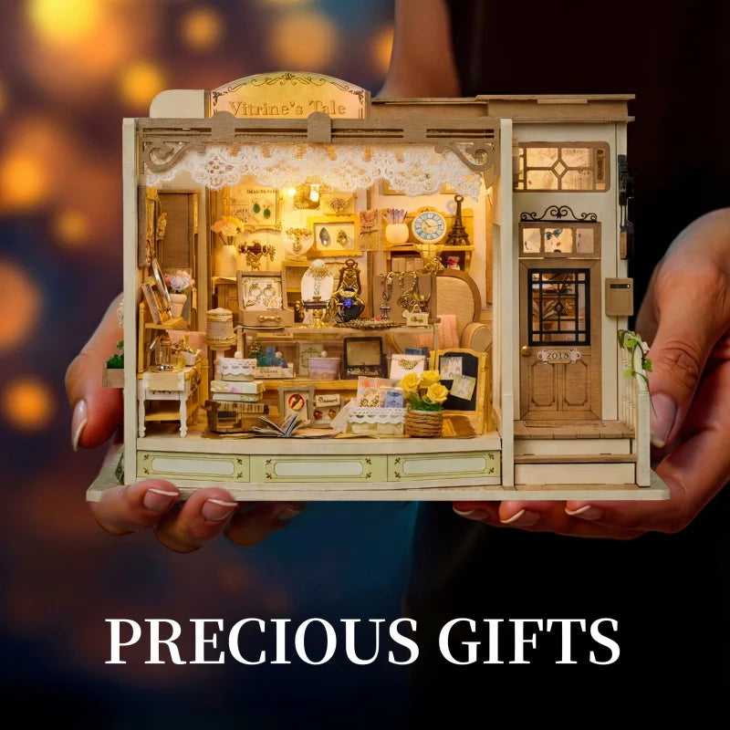 Jewellery Store DIY Miniature Kit — open display view