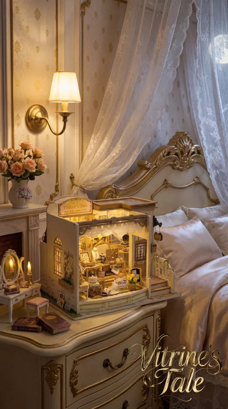 Jewellery Store DIY Miniature Kit — open display view
