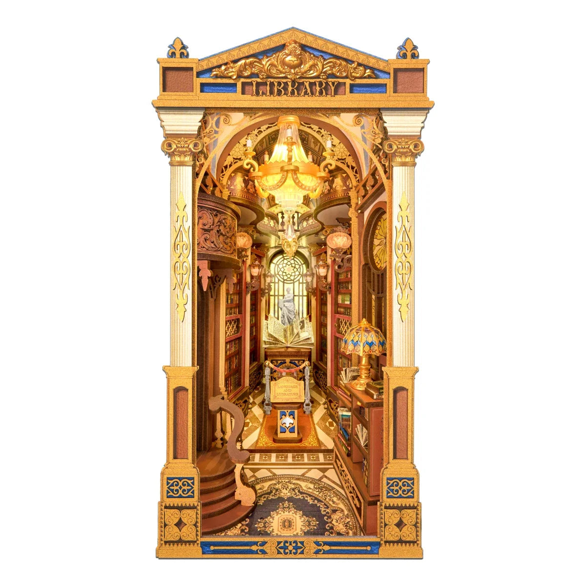 Rolife Library of Wonders DIY Book Nook Kit — main view