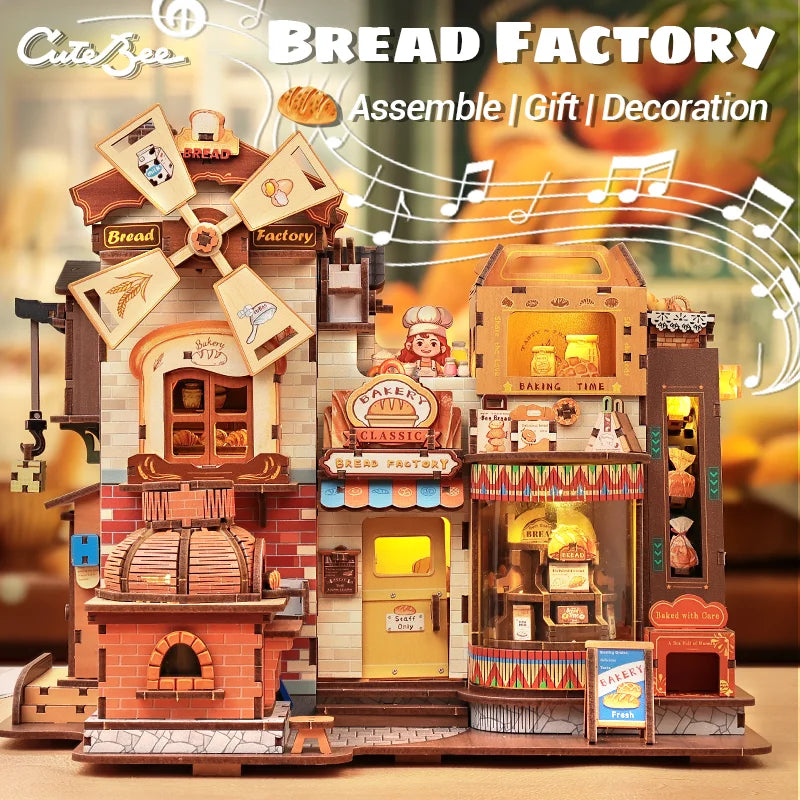 Mechanical Factory Music Box Wooden Puzzle — main view