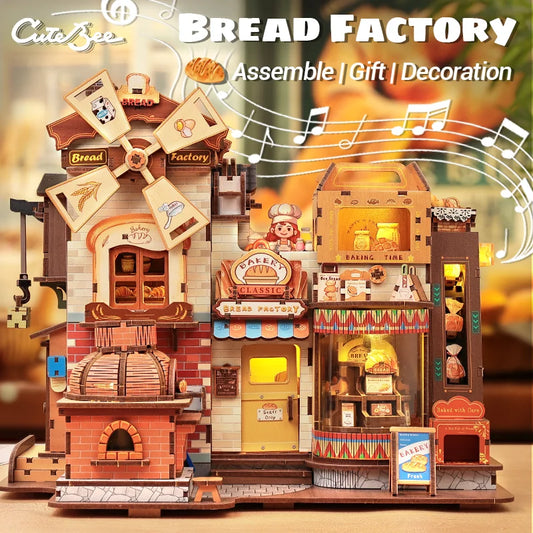 Mechanical Factory Music Box Wooden Puzzle — main view