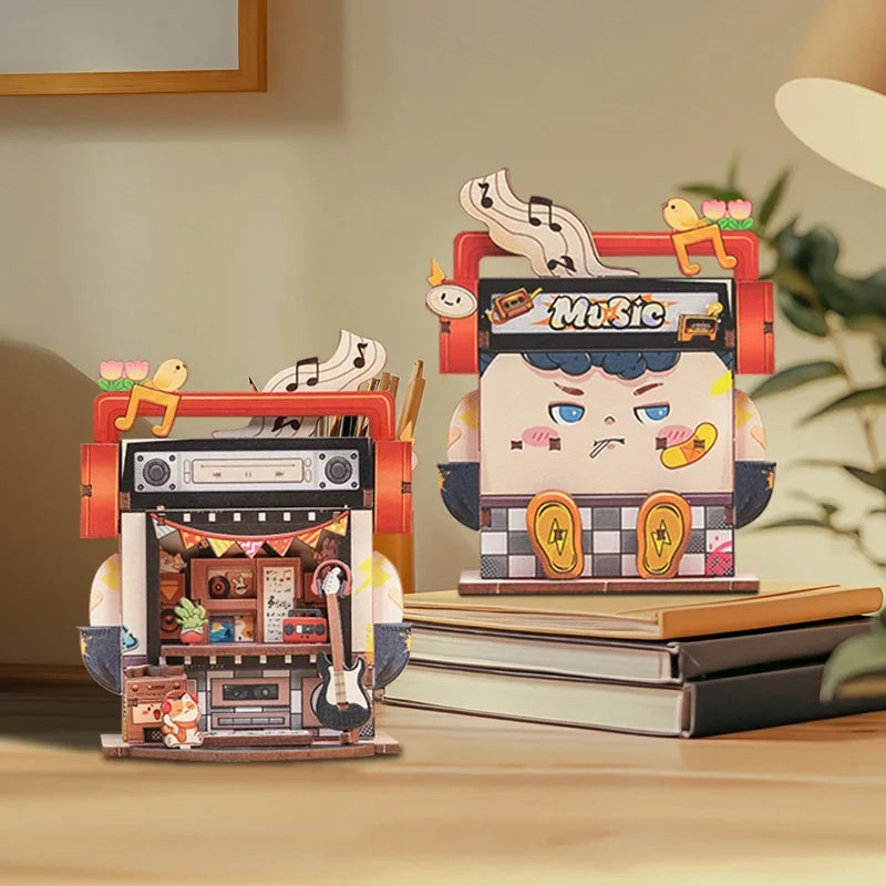Record Store DIY Miniature House Kit — main view