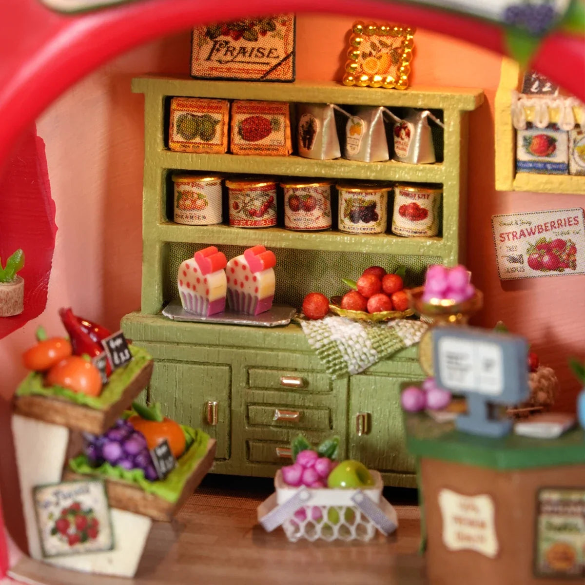 DIY Dollhouse Furniture Set Wooden Miniature Kit — scene view