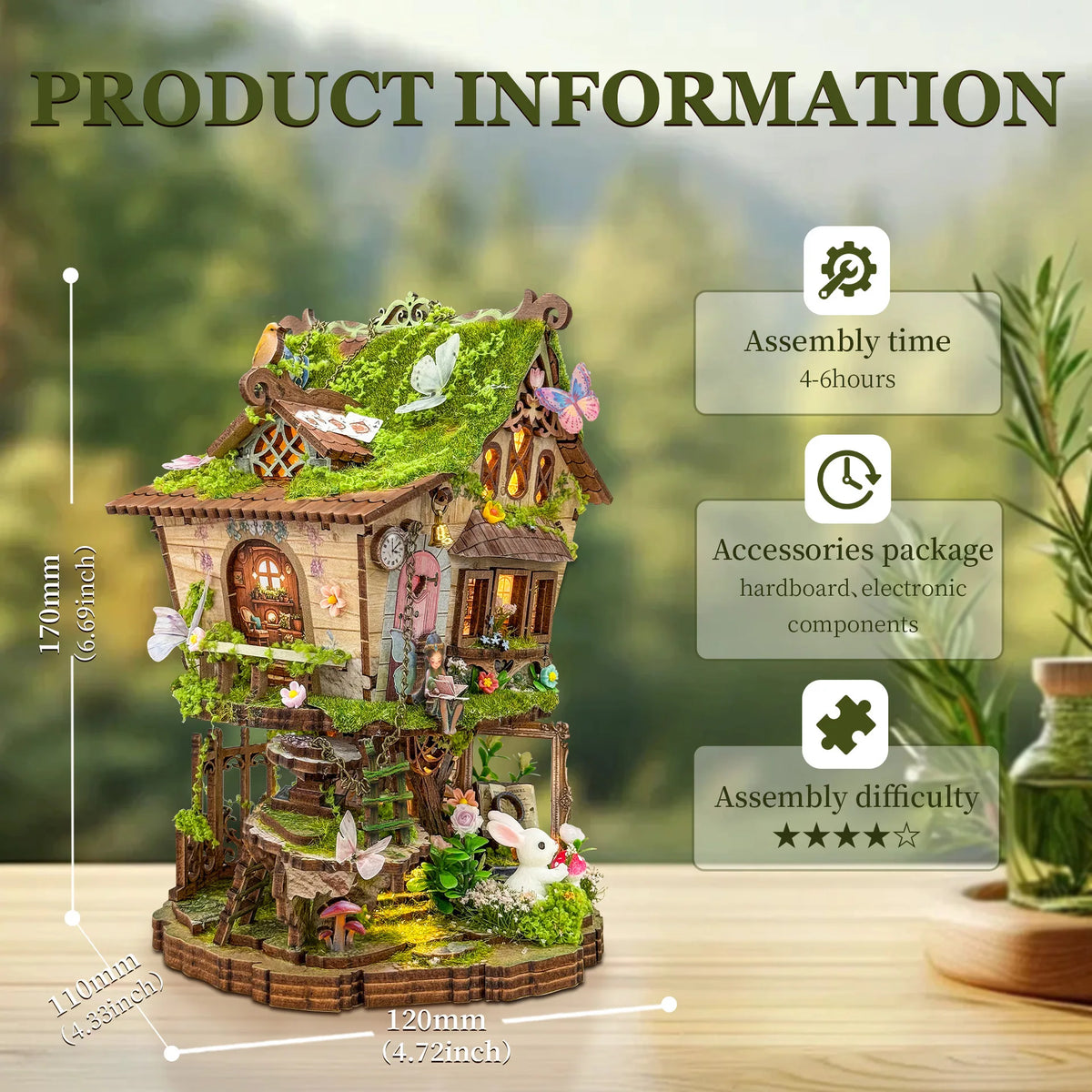 TREEHOUSE-S DIY Miniature House Kit — scene view
