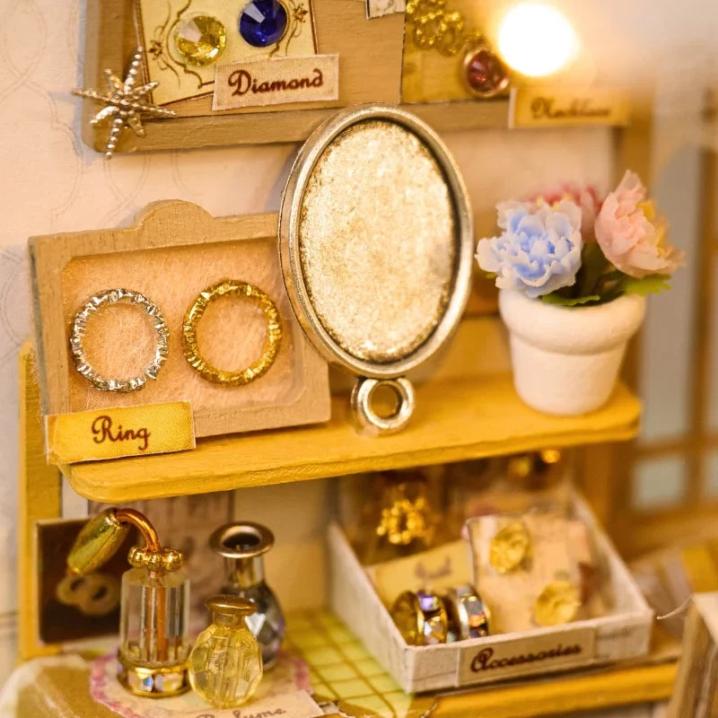 Jewellery Store DIY Miniature Kit — front angle