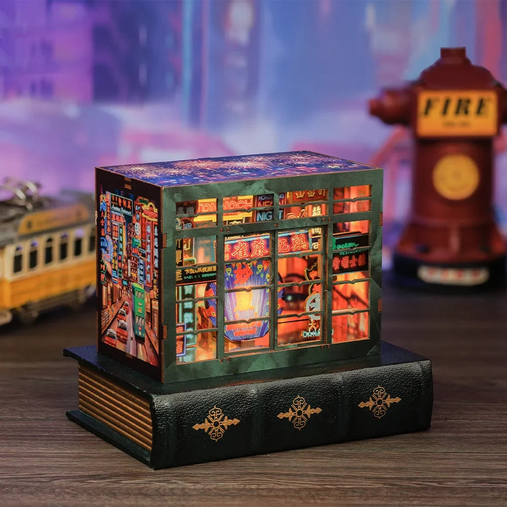 Christmas Party DIY Book Nook Kit — box and pieces