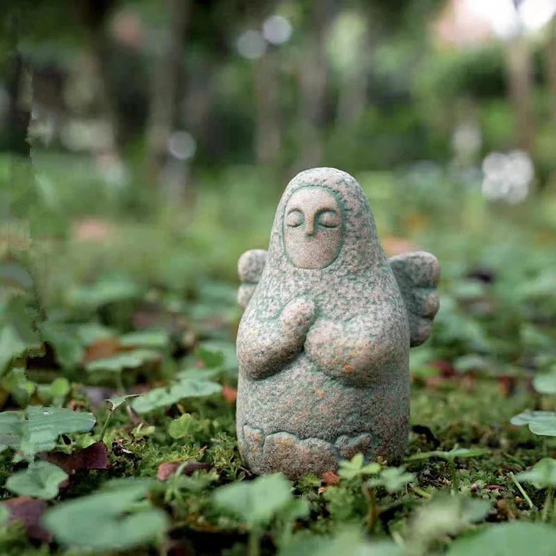 Zelda Shrine Stone Statue – Gaming Collectible Figurine — open display view