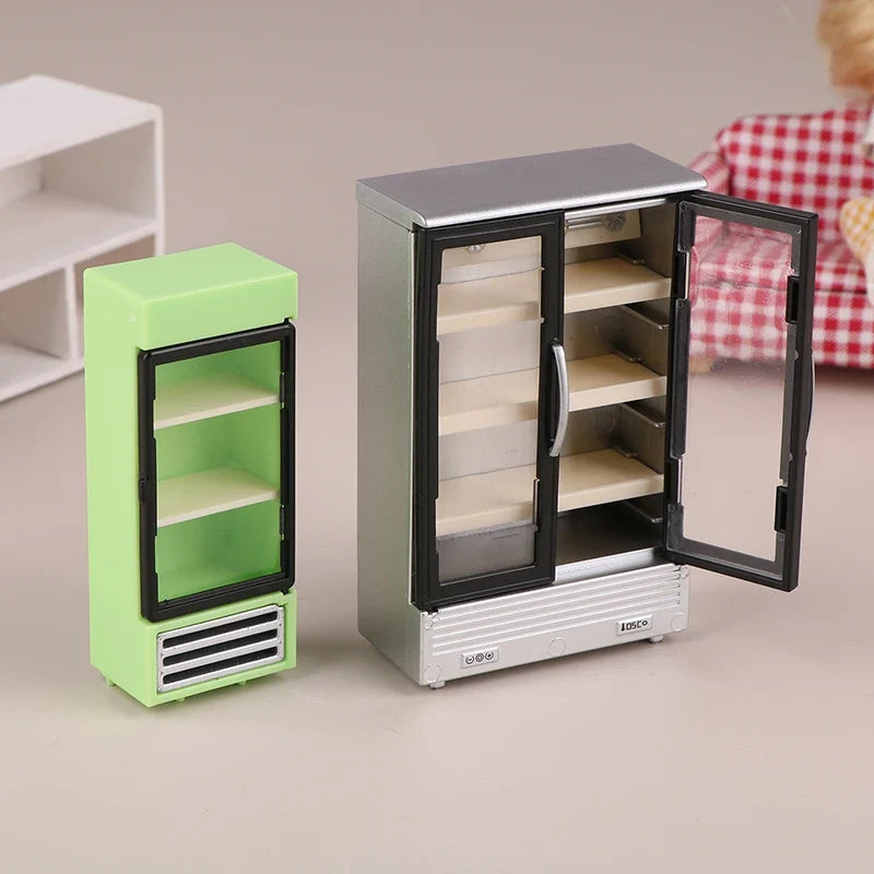 Simulation Refrigerator Freezer Miniature Accessory — open display view