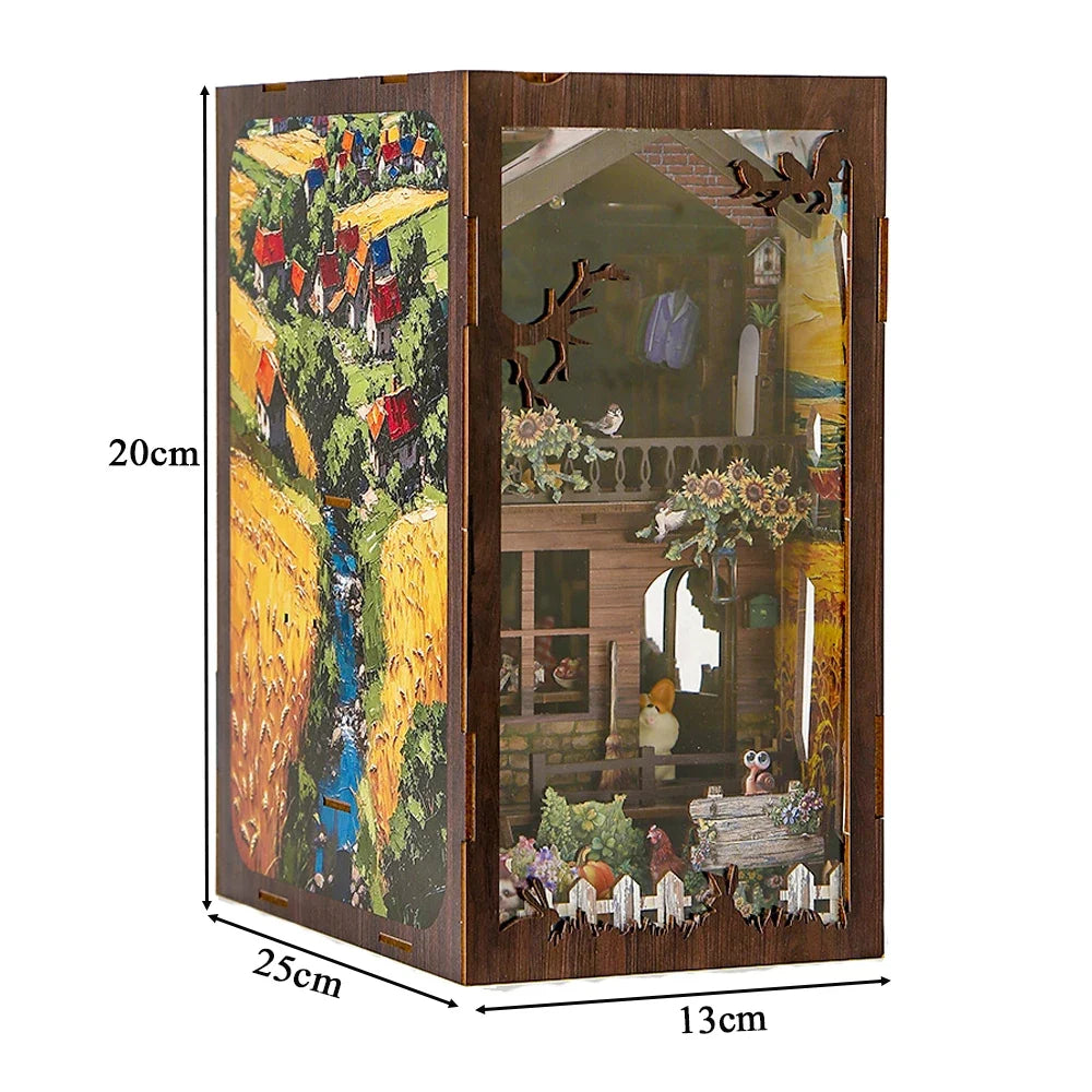 Country Cottage DIY Book Nook Kit — scene view