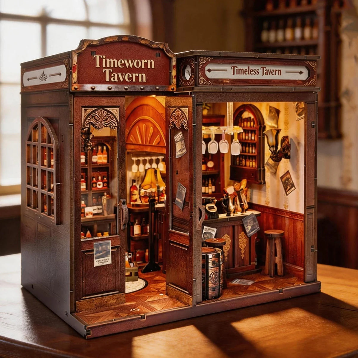 Timeworn Tavern DIY Book Nook Kit with Light — main view