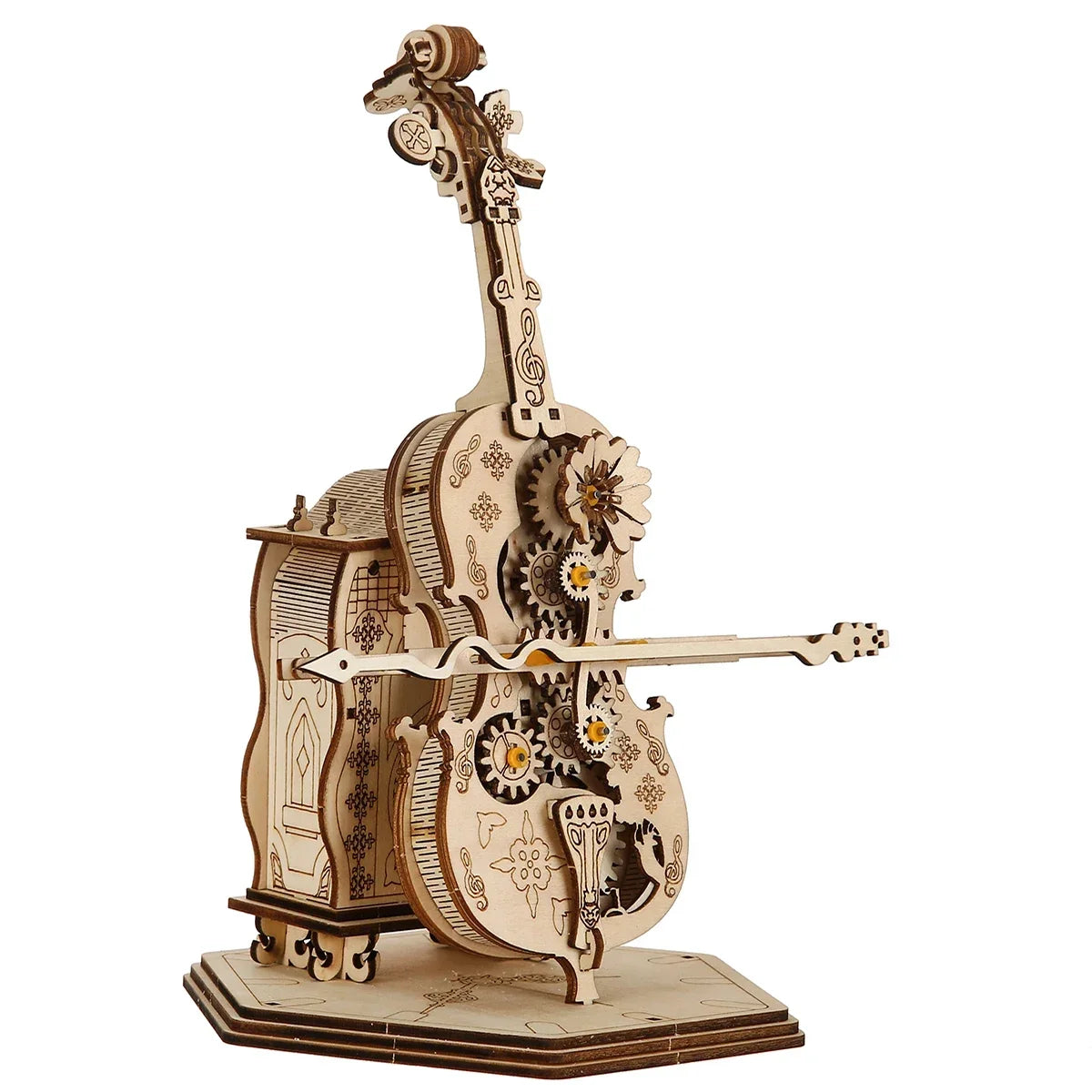 Violoncello DIY 3D Wooden Puzzle Kit — scene view