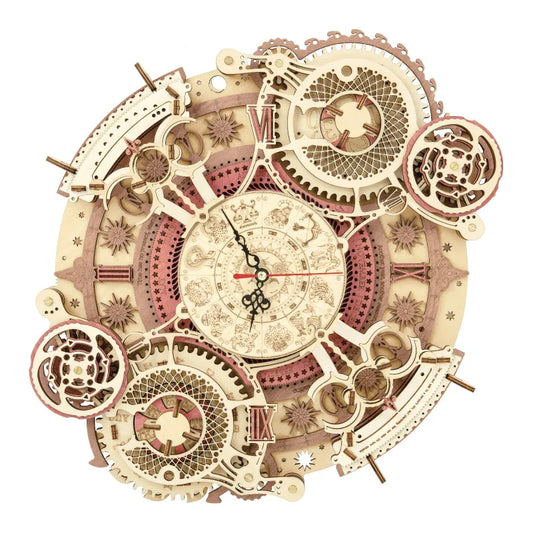 Robotime Rokr Steampunk Wall Clock Kit – DIY Mechanical Assembly — main view