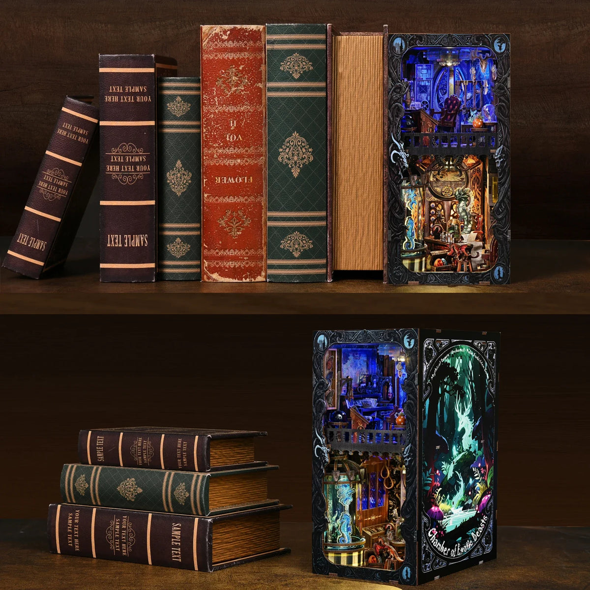 Collection Room DIY Book Nook Kit — box and pieces