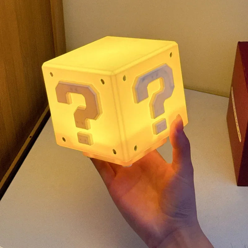 Super Mario Question Mark Block LED Light — front angle