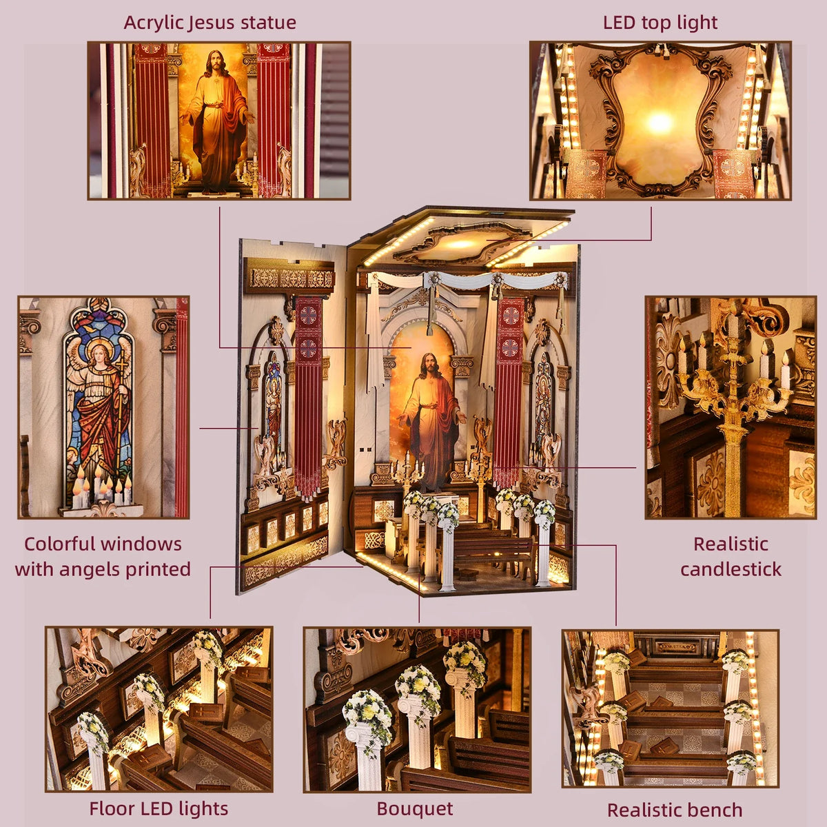 Cathedral DIY Book Nook Kit — front angle