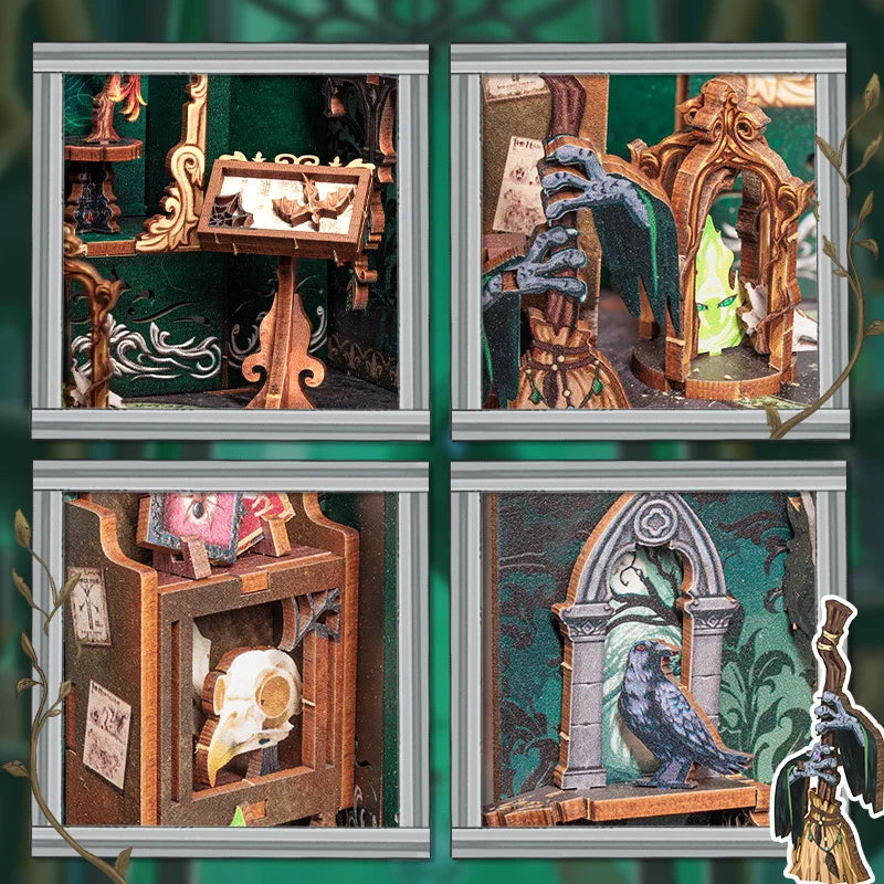Darkness Herbarium DIY Book Nook Kit — box and pieces