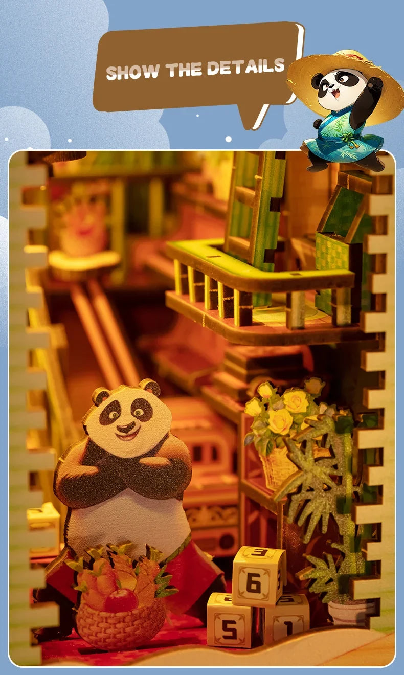 Panda Land DIY Miniature House Kit — scene view