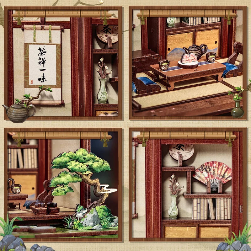 Christmas DIY Book Nook Kit — open display view
