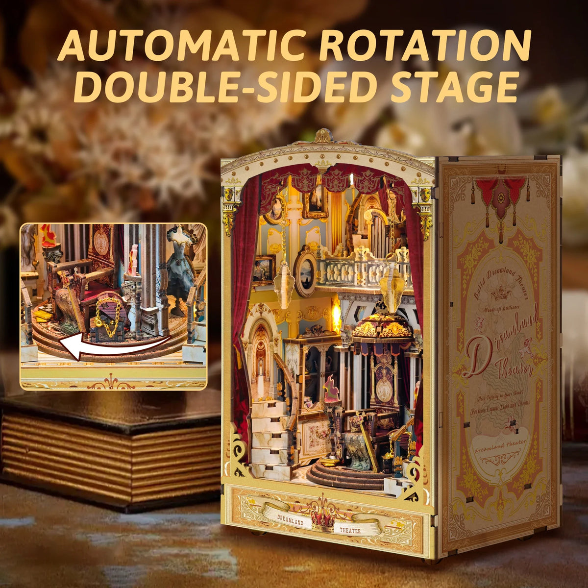 Dreamland Theater DIY Book Nook Kit — angled close-up