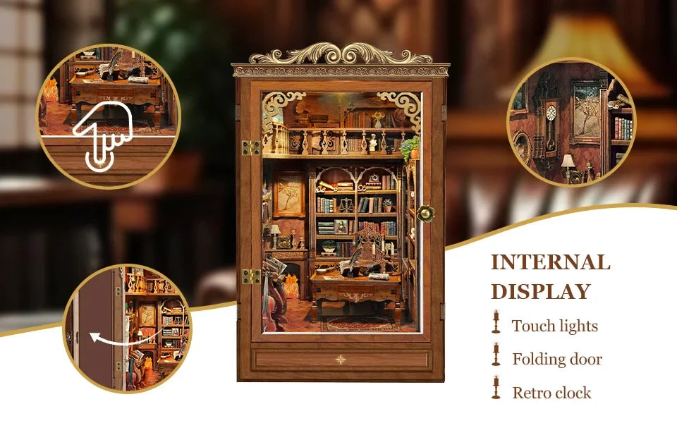 Time Figurines Miniatures Handmade Xmas Crafts DIY Book Nook Kit — main view