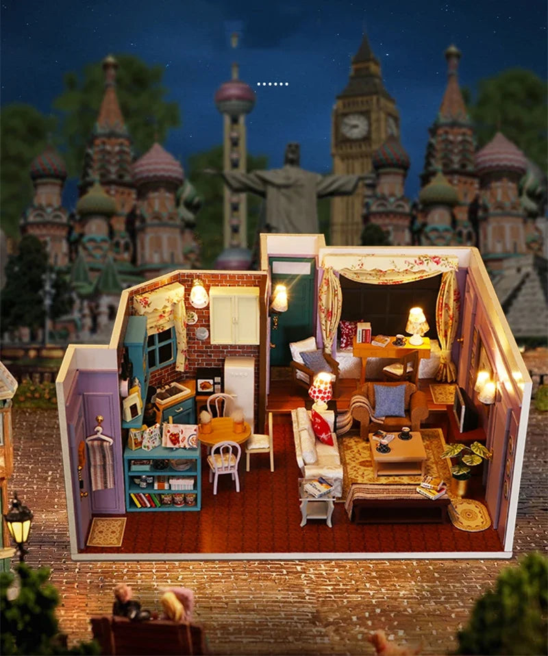 Joey'S Apartment DIY Book Nook Kit — open display view