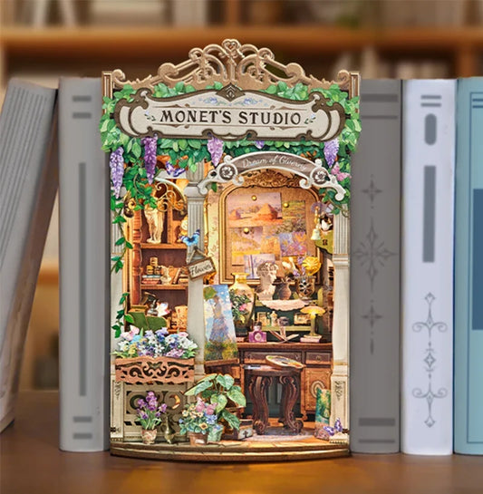 Monets Studio Shelf DIY Book Nook Kit — main view