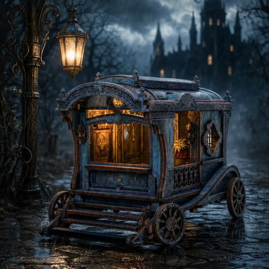Onyx Dragon Carriage DIY Miniature House Kit — detalied side view