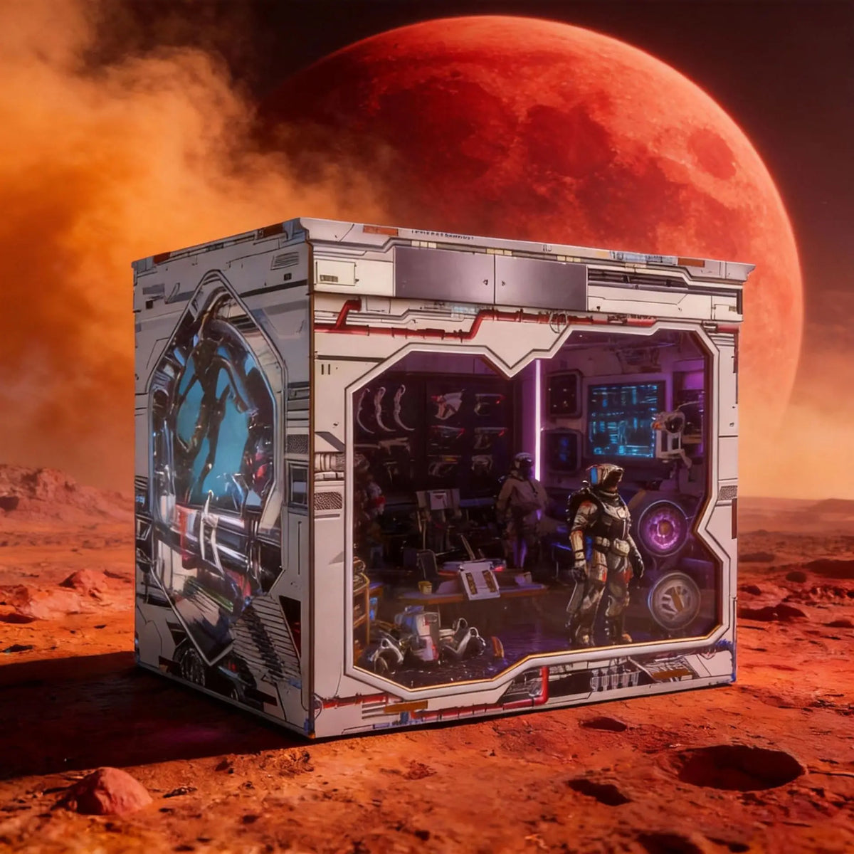 Space Station DIY Miniature Kit — detalied side view
