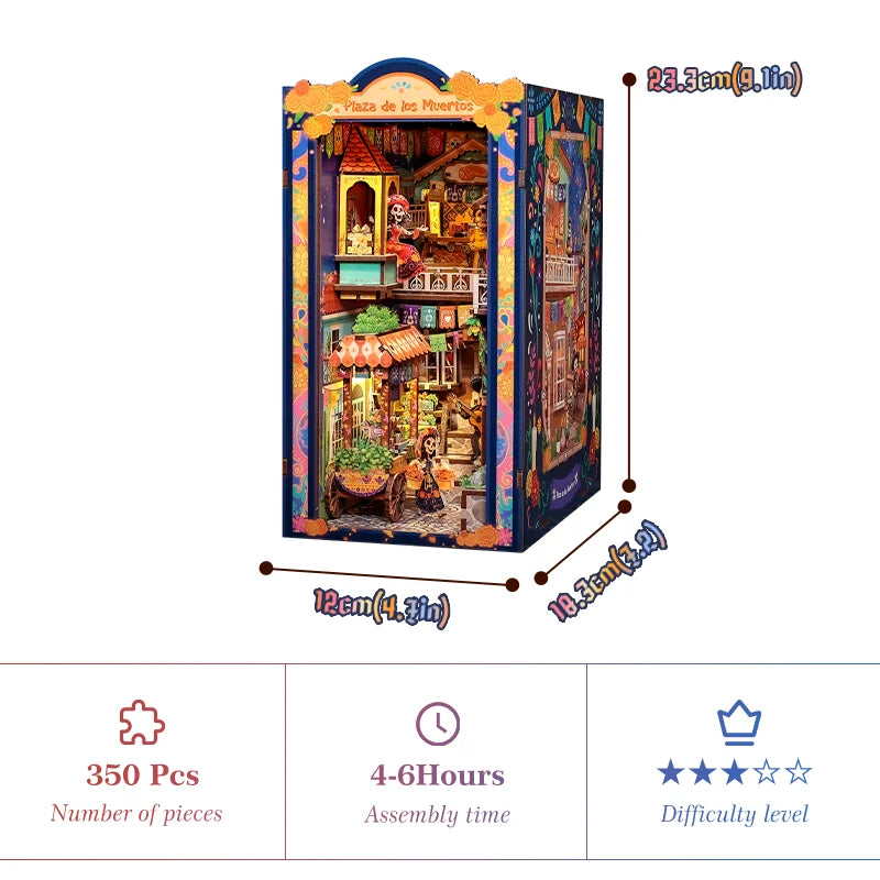 Laser Cut DIY Book Nook Kit — box and pieces